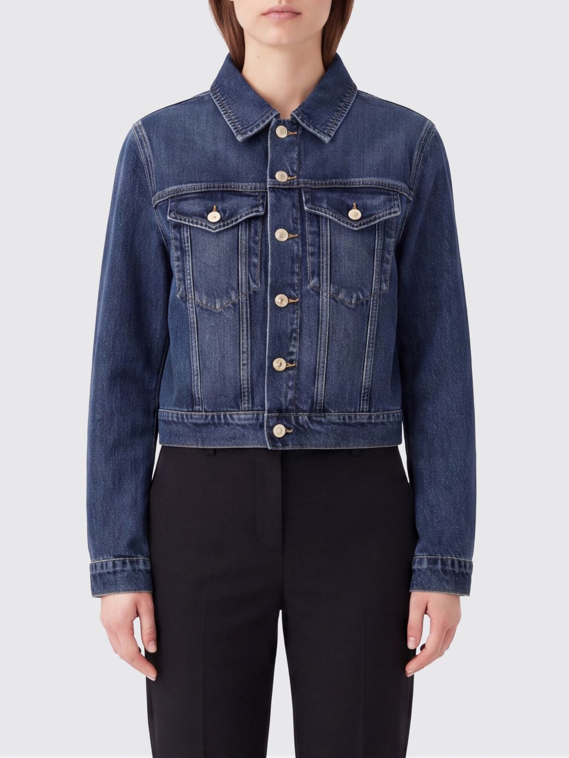 7 FOR ALL MANKIND Jacket Woman color Blue