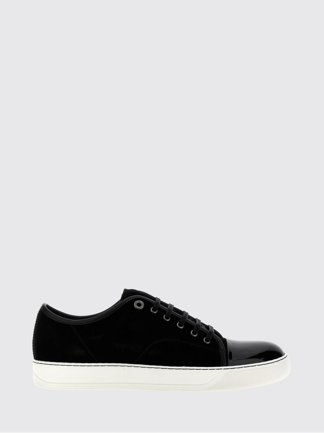 LANVIN DBB1 Low-Top-Sneaker aus Veloursleder mit Lacklederspitze
