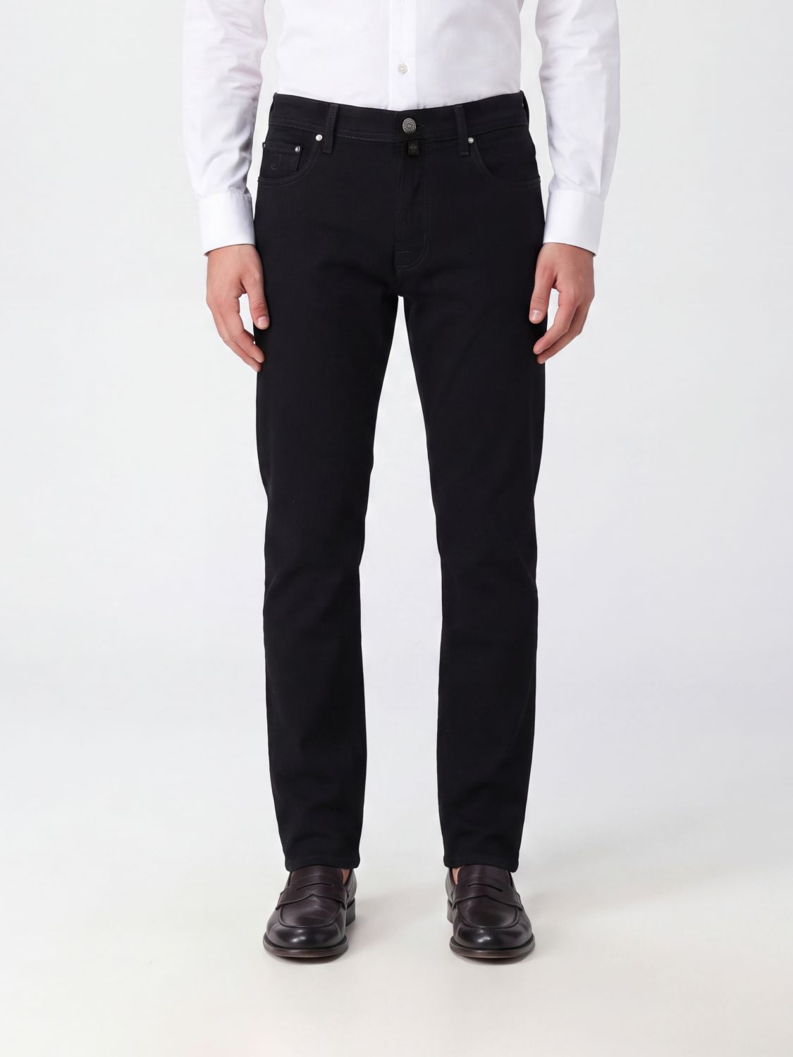 Jacob Cohen Bard Slim Fit Mid-Rise Five-Pocket Jeans in Stretch Denim