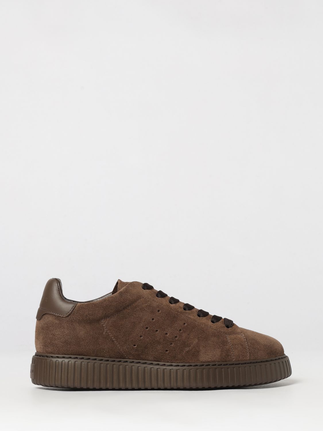 HOGAN H-Stripes Sneaker aus Veloursleder mit perforiertem H-Logo