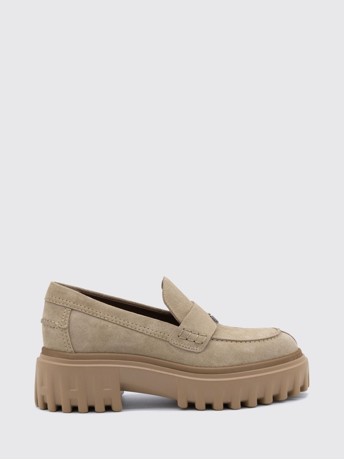HOGAN Pennyloafer H700 aus Veloursleder mit H-Logo aus Metall