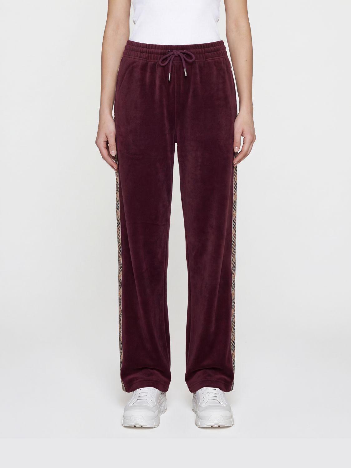 BURBERRY Pants Woman color Burgundy