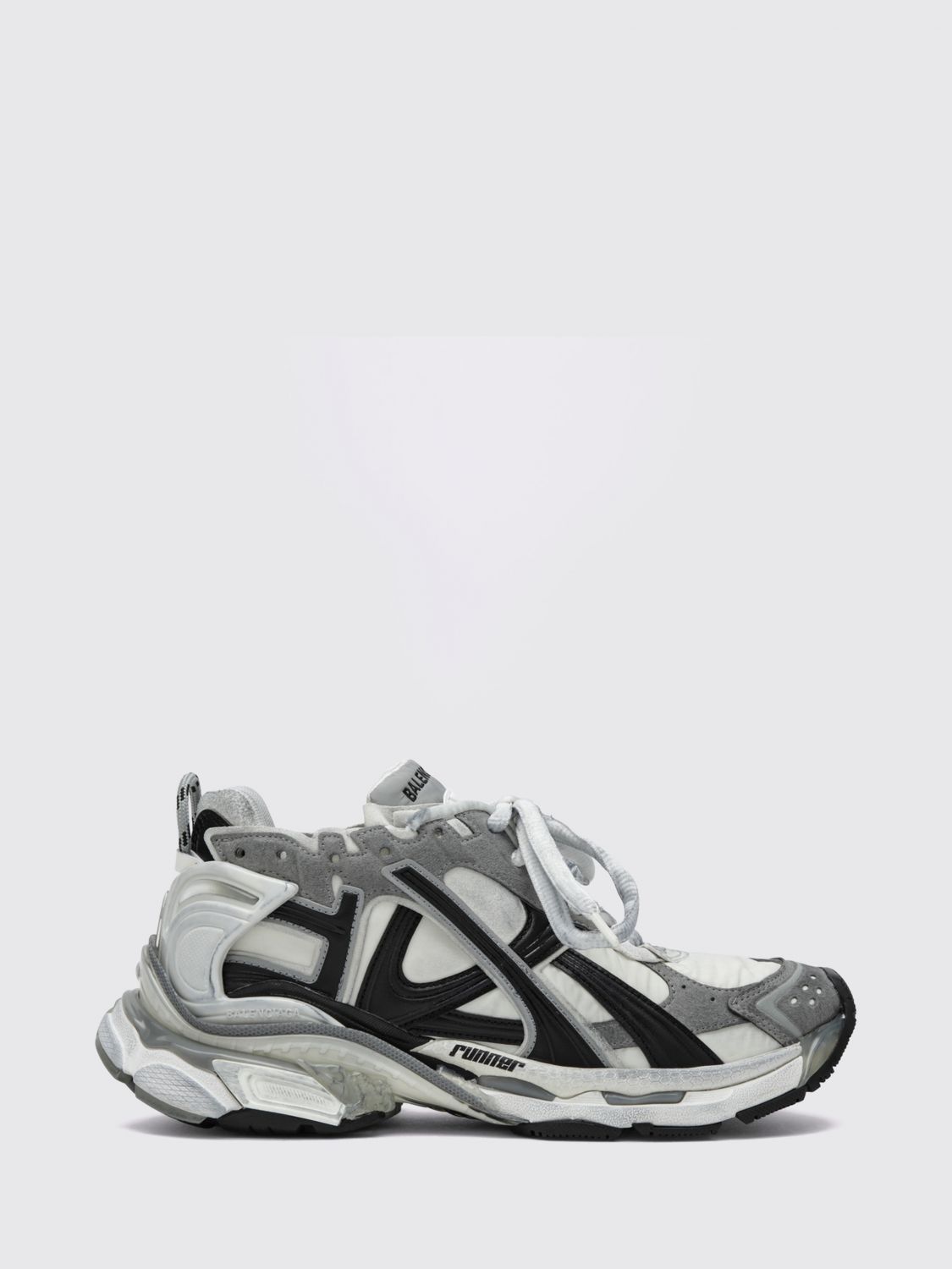 Balenciaga Runner Low-Top Sneakers in Mesh with a Worn-Out Effect