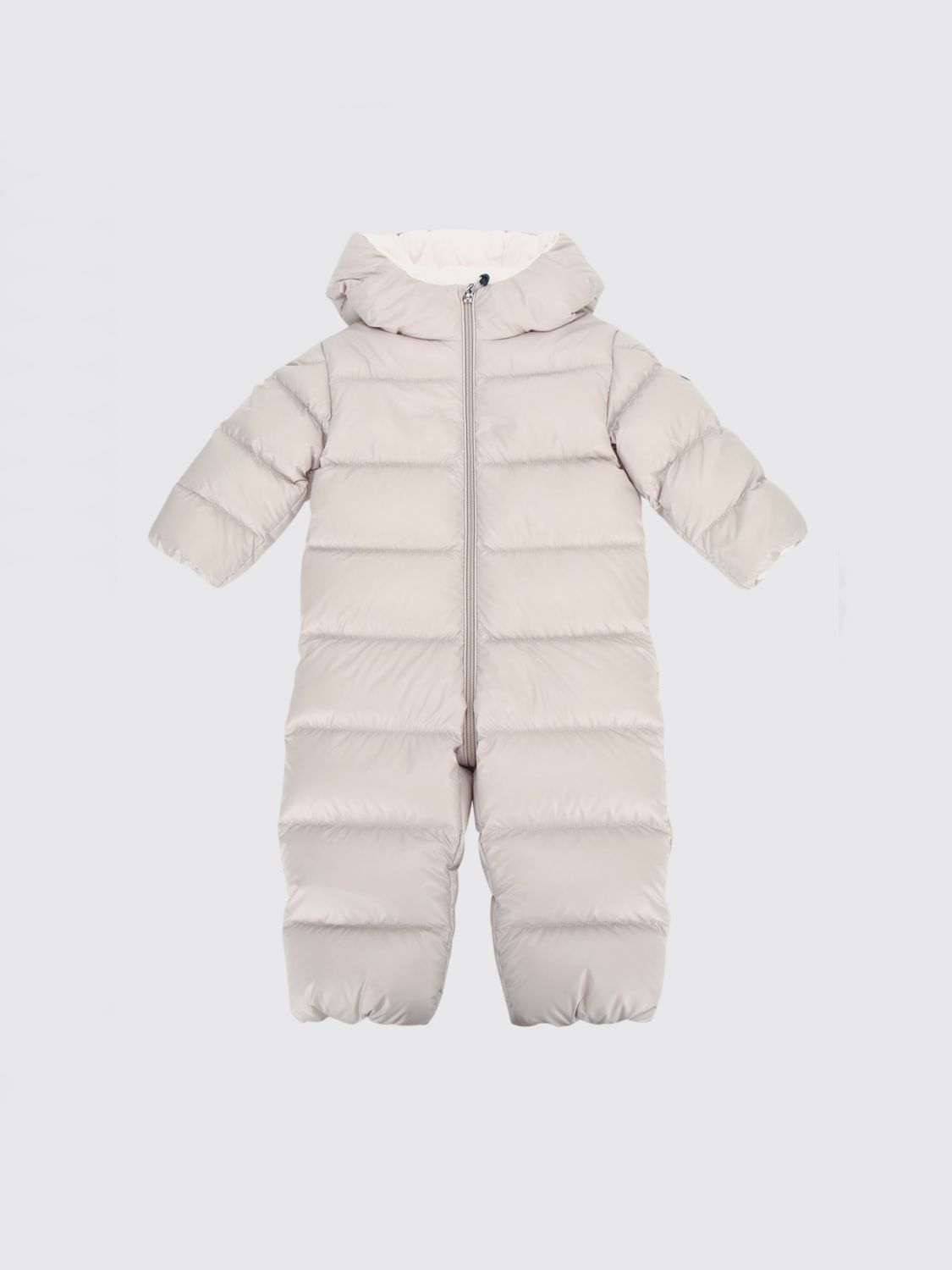 MONCLER Gesteppter Nylon-Schneeanzug Alanie für Jungen mit verspielten Ohren
