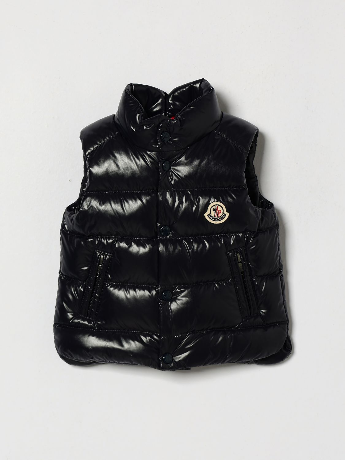 MONCLER Gesteppte Nylon-Daunenweste Bernard von für Jungen mit Knopfverschluss