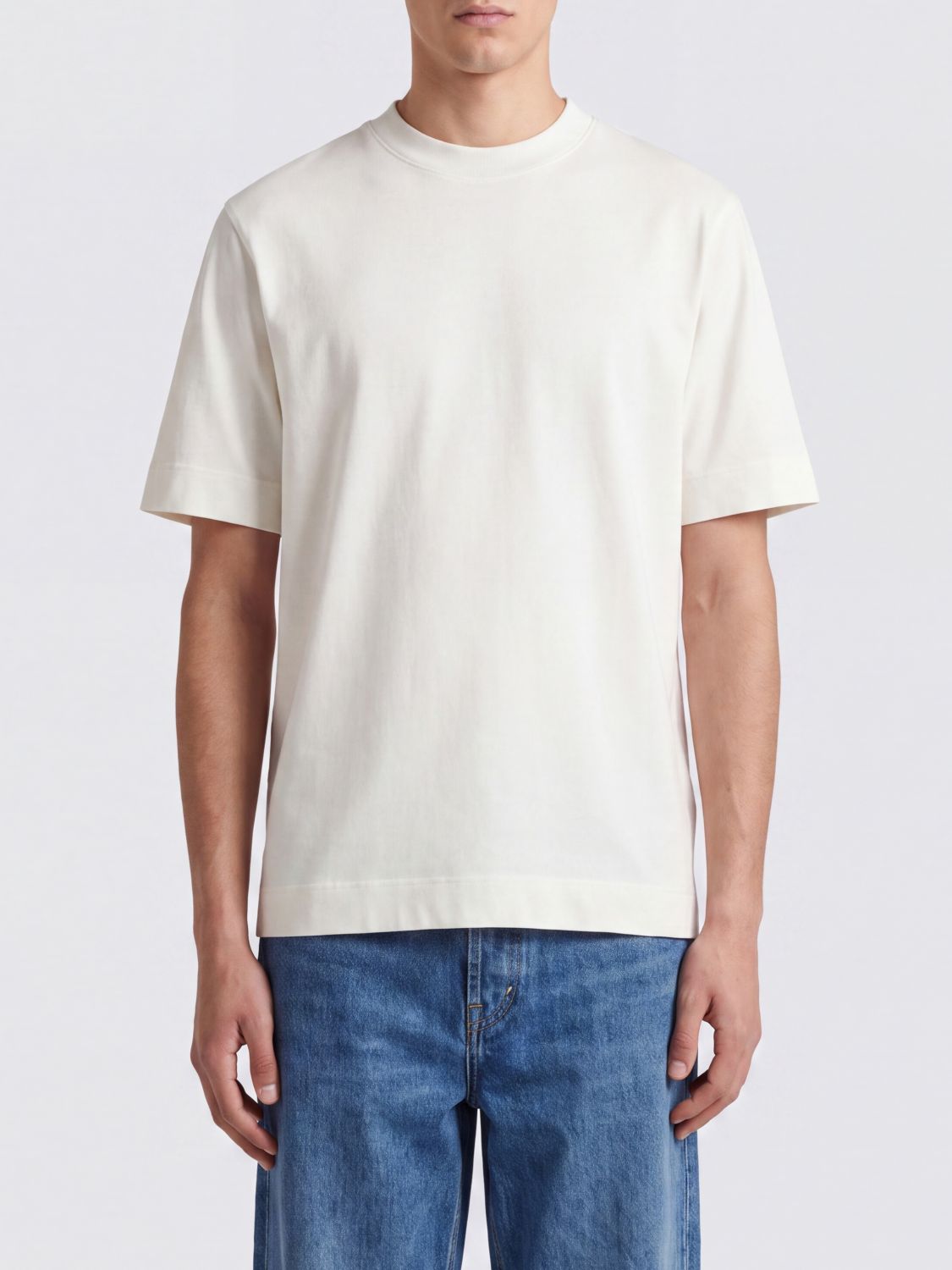 EMPORIO ARMANI T-shirt basic a maniche corte in puro cotone girocollo