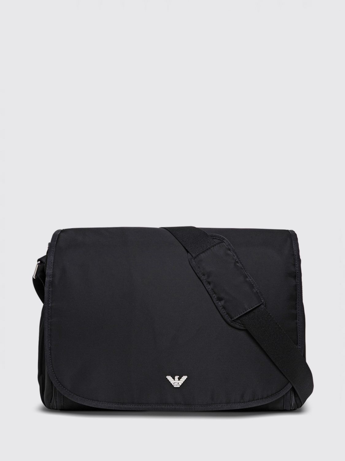 EMPORIO ARMANI Wickeltasche für Jungen aus Nylon mit Eagle-Logo und Wickelauflage