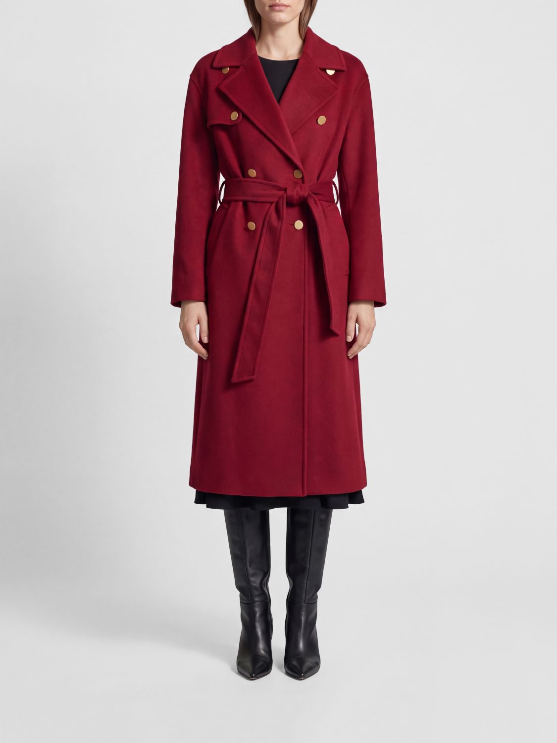 ALBERTA FERRETTI Coat Woman color Burgundy