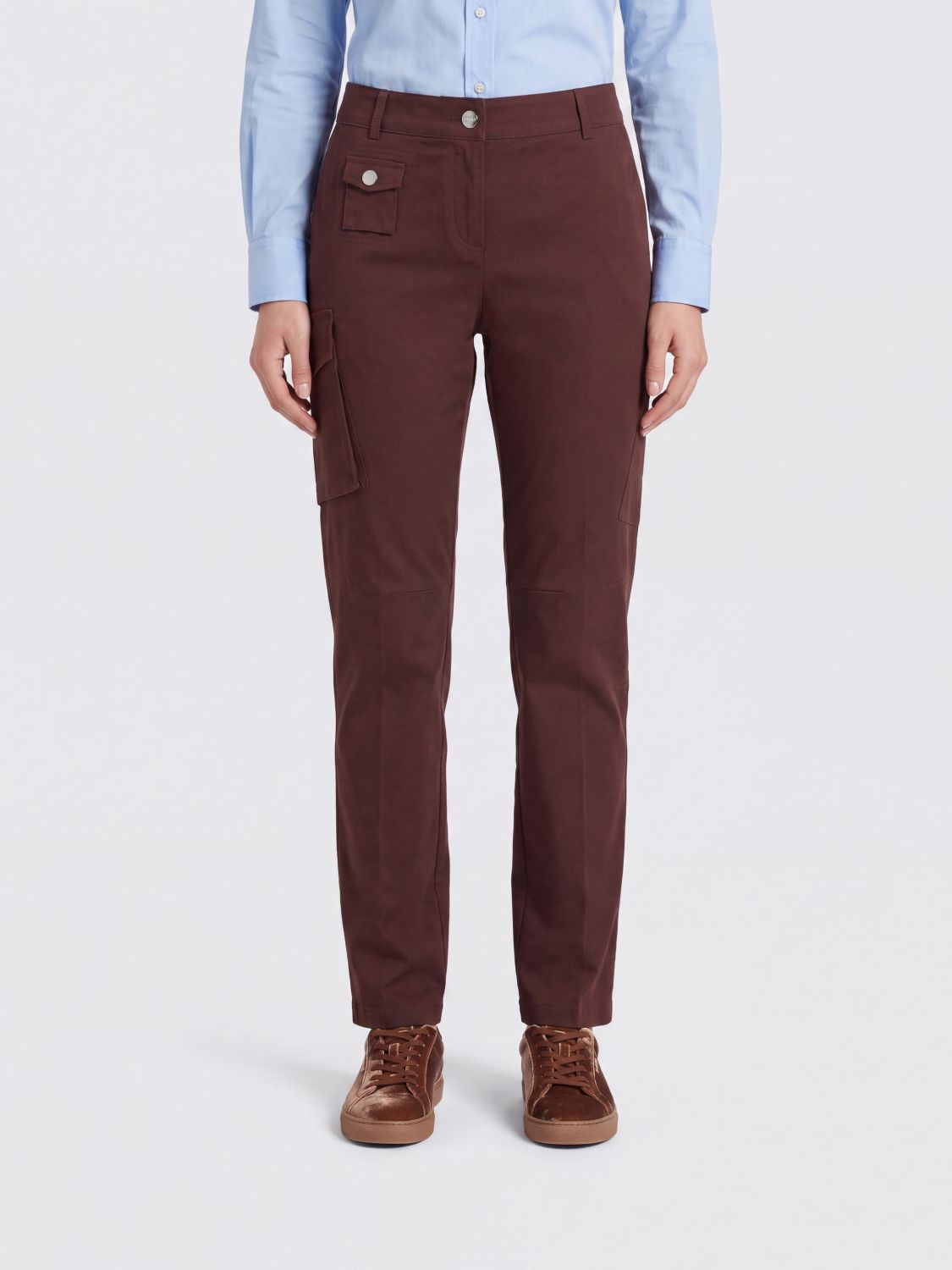 GANNI Pants Woman color Brown