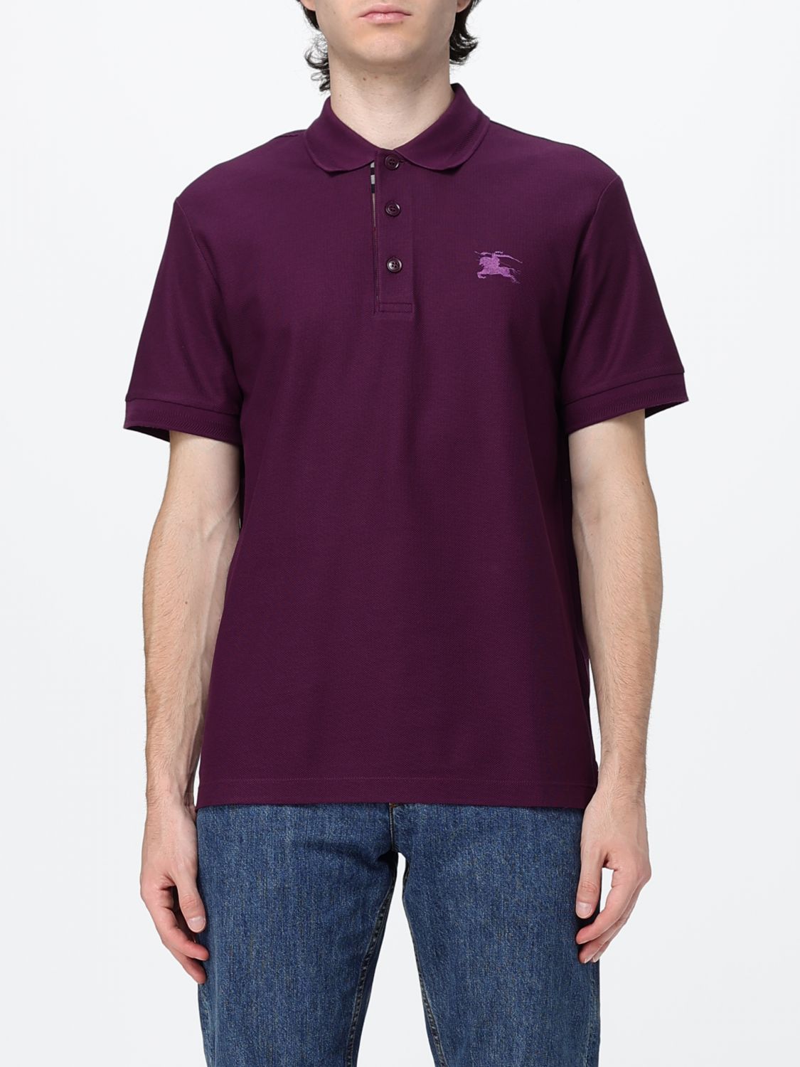 BURBERRY Polo Shirt Men color Violet