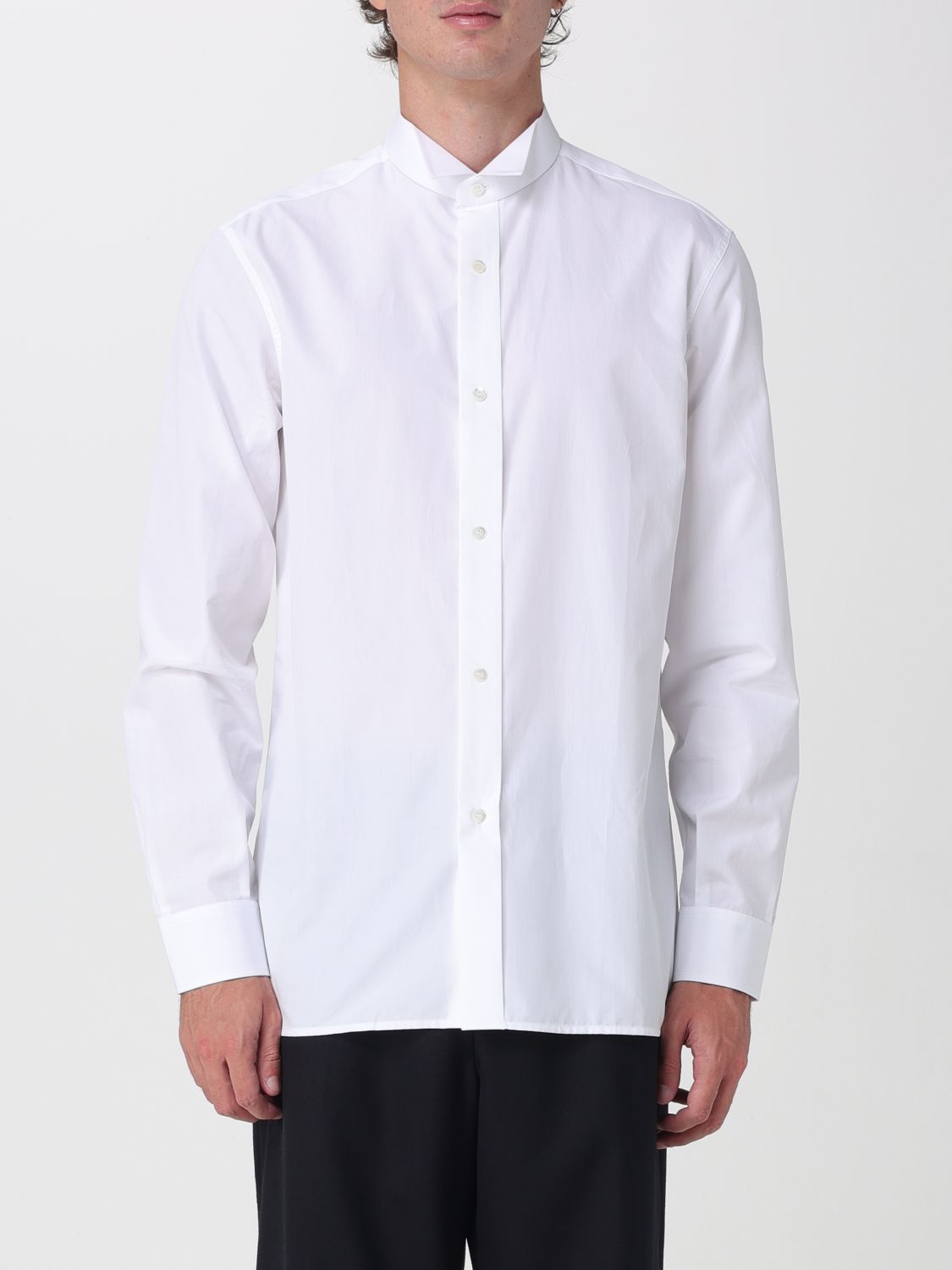 MAISON MARGIELA Cotton Poplin Evening Shirt with Wing Collar