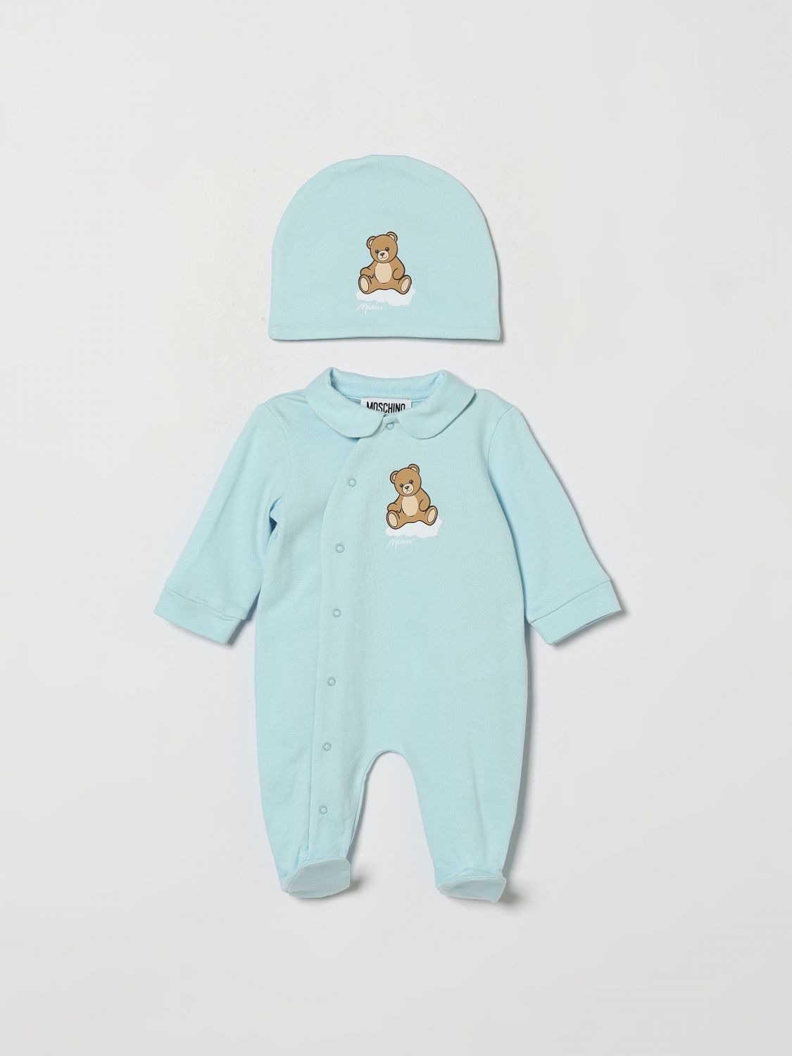 MOSCHINO 2-teiliges Baumwoll-Set für Jungen mit Peter-Pan-Kragen
