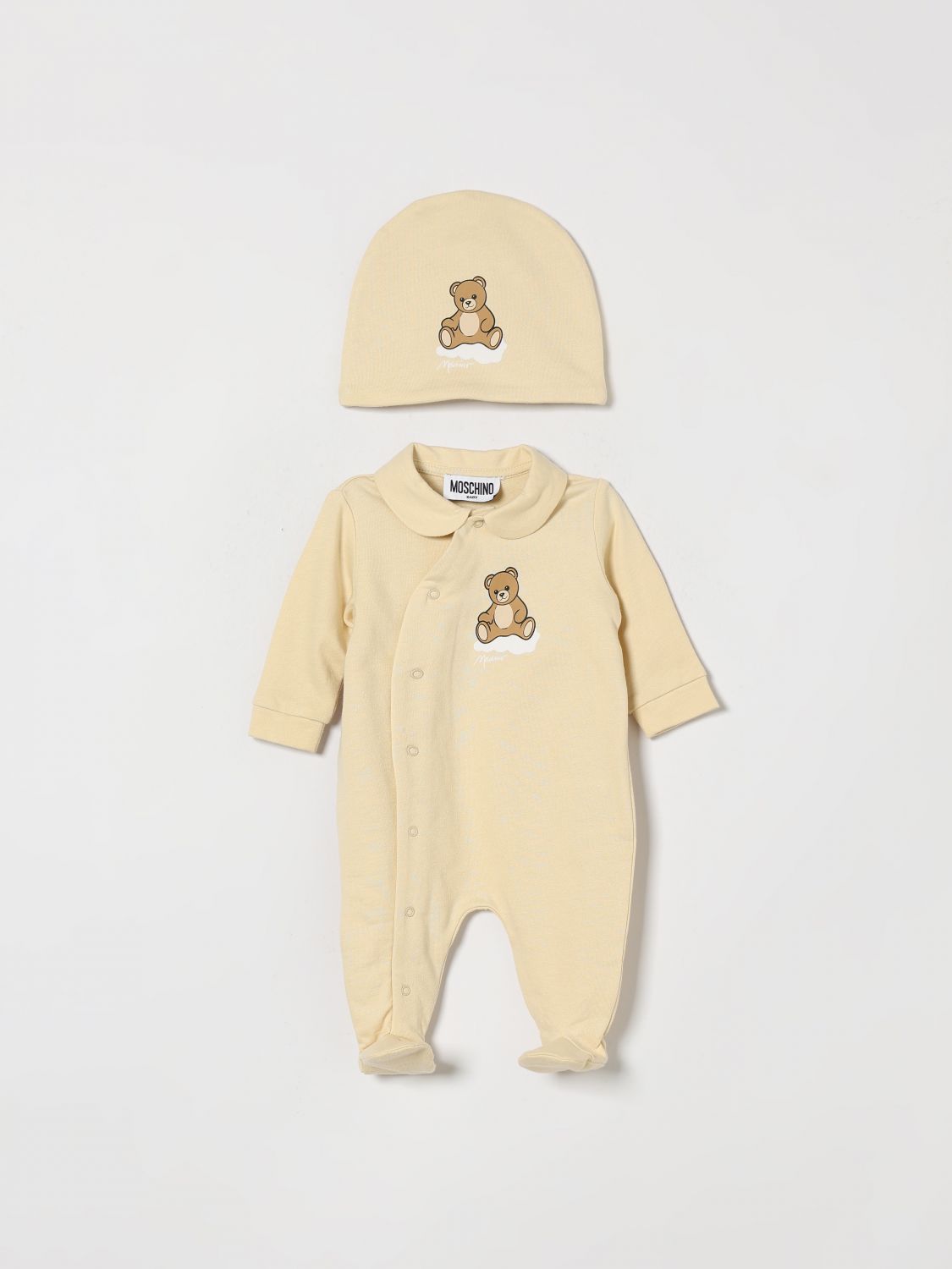 MOSCHINO Set da 2 pezzi da bambino in cotone con collo Peter Pan