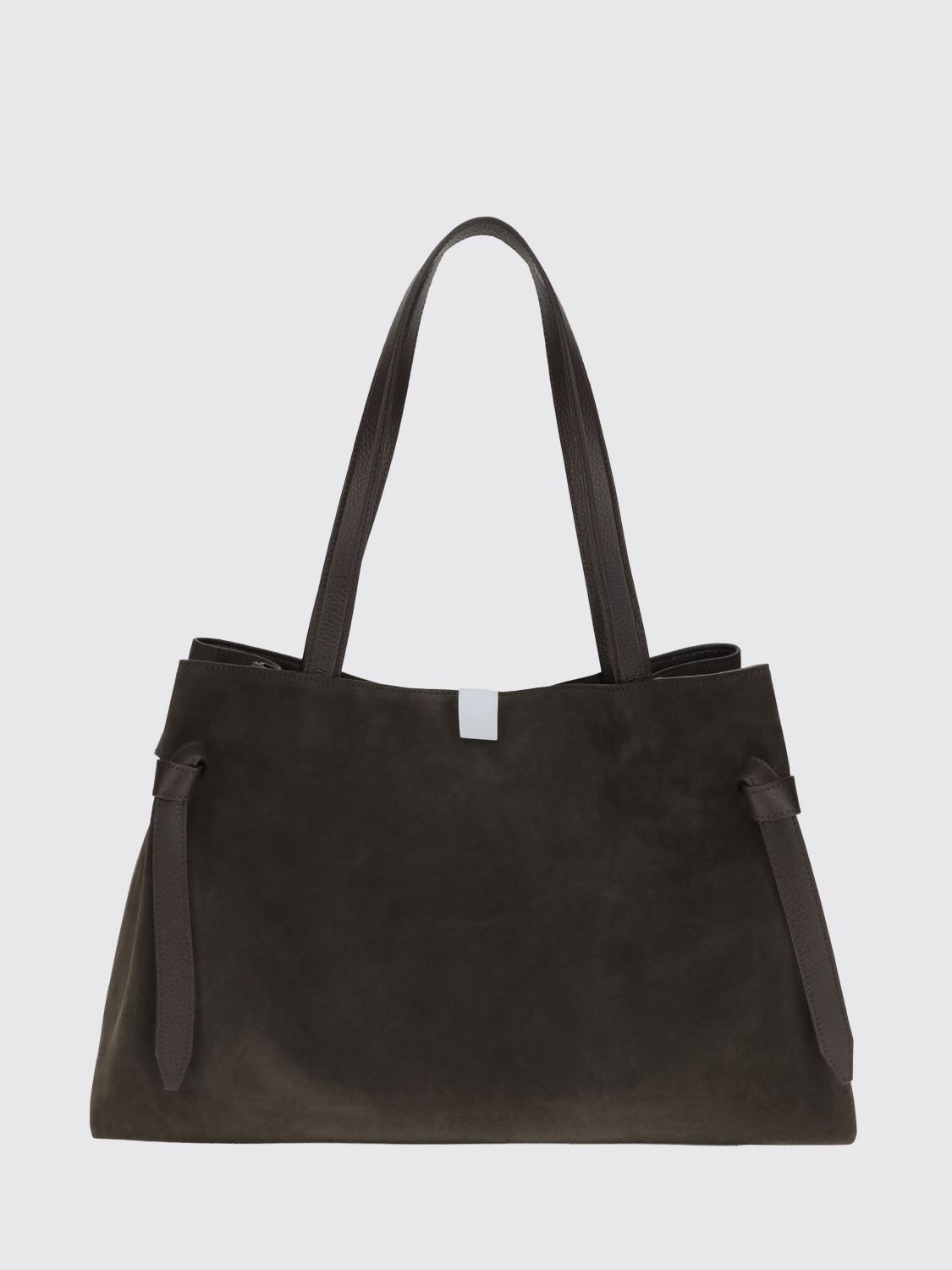 YUZEFI Gyoza Tote Bag in Suede Leather with Double Top Handle