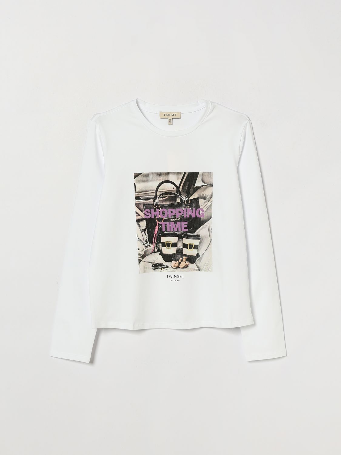 Twinset T-shirt a maniche lunghe da bambino con stampa grafica