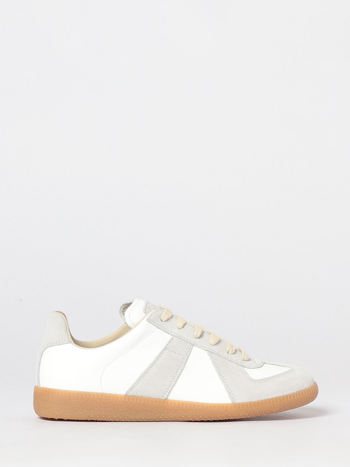 MAISON MARGIELA Zweifarbige Replica Low-Top-Sneaker von aus Leder und Veloursleder