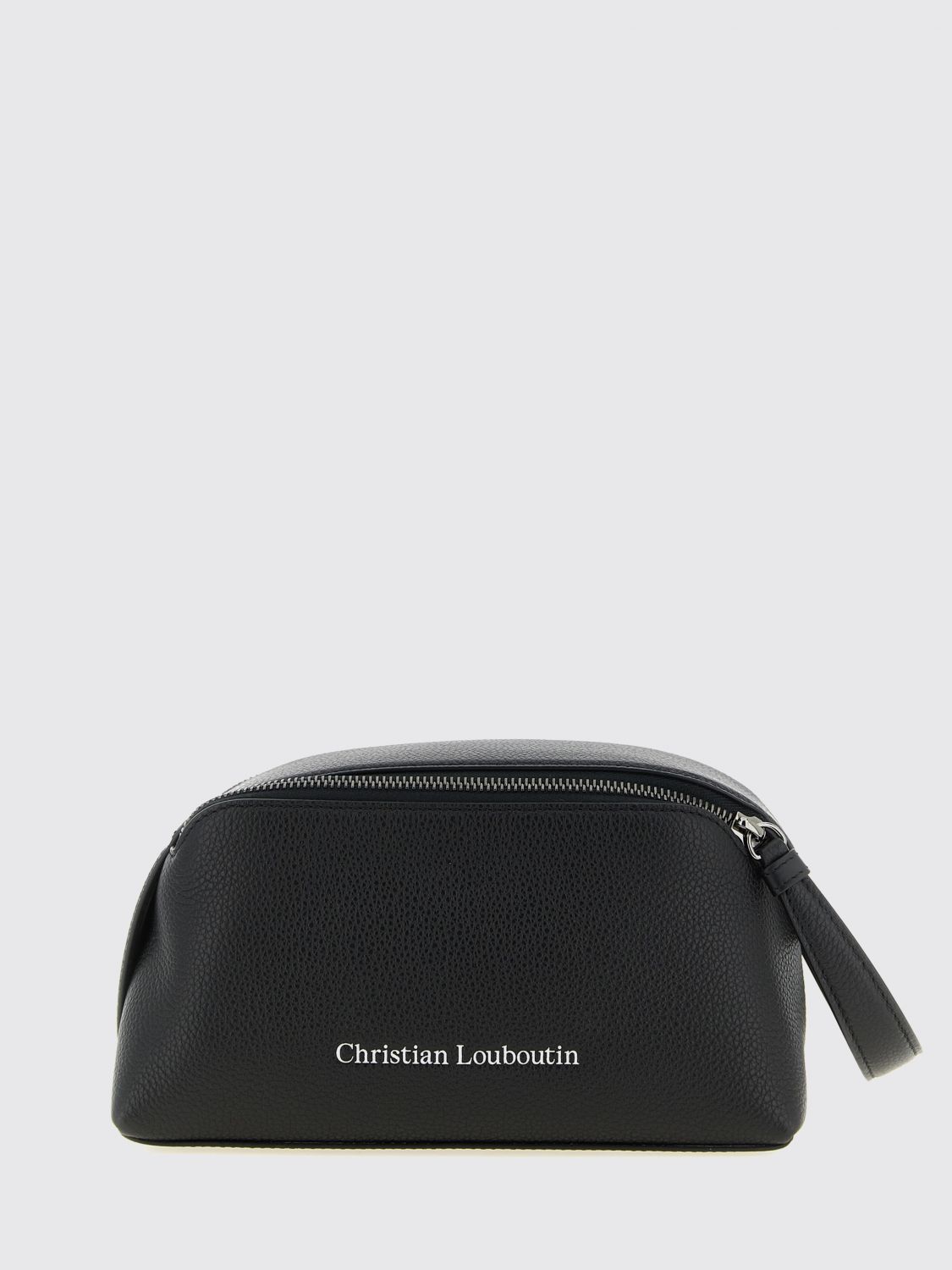 CHRISTIAN LOUBOUTIN Clutch aus genarbtem Leder mit Seitengriff