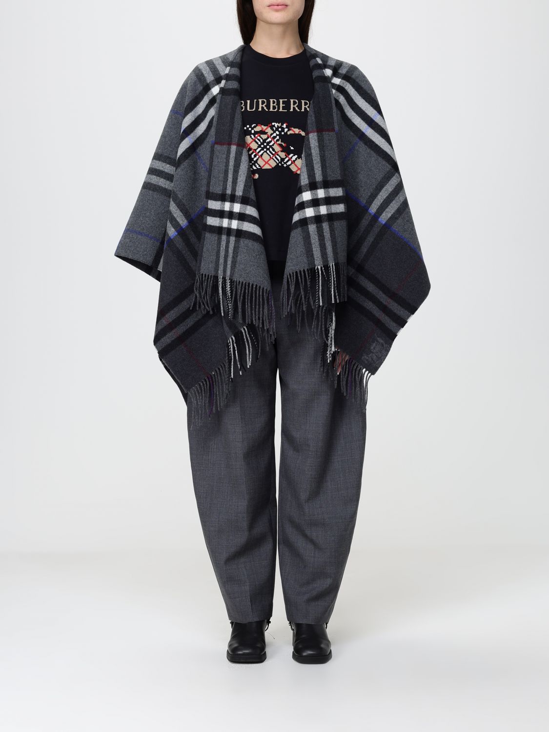 BURBERRY Coat Woman color Grey