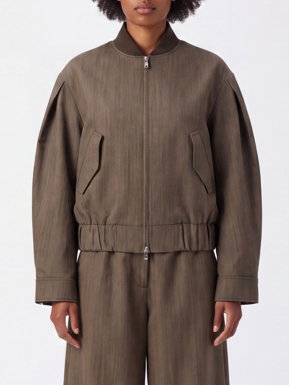 GANNI Jacket Woman color Brown
