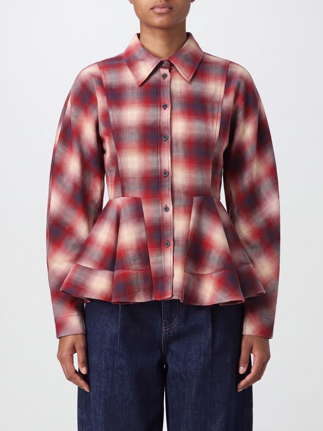 GANNI Shirt Woman color Wine