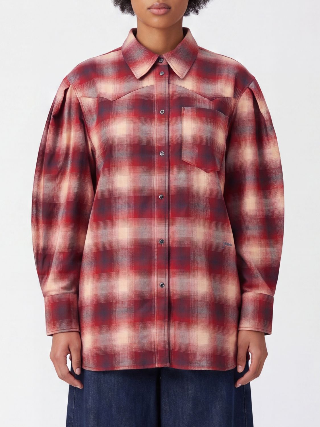 GANNI Shirt Woman color Wine