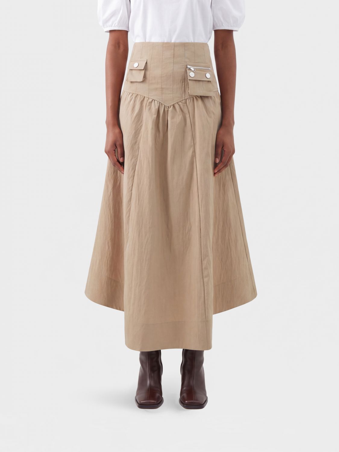 GANNI Skirt Woman color Sand