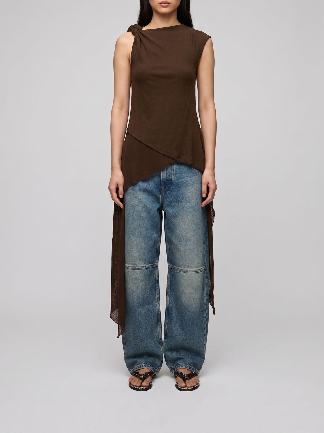 GANNI Top Woman color Olive