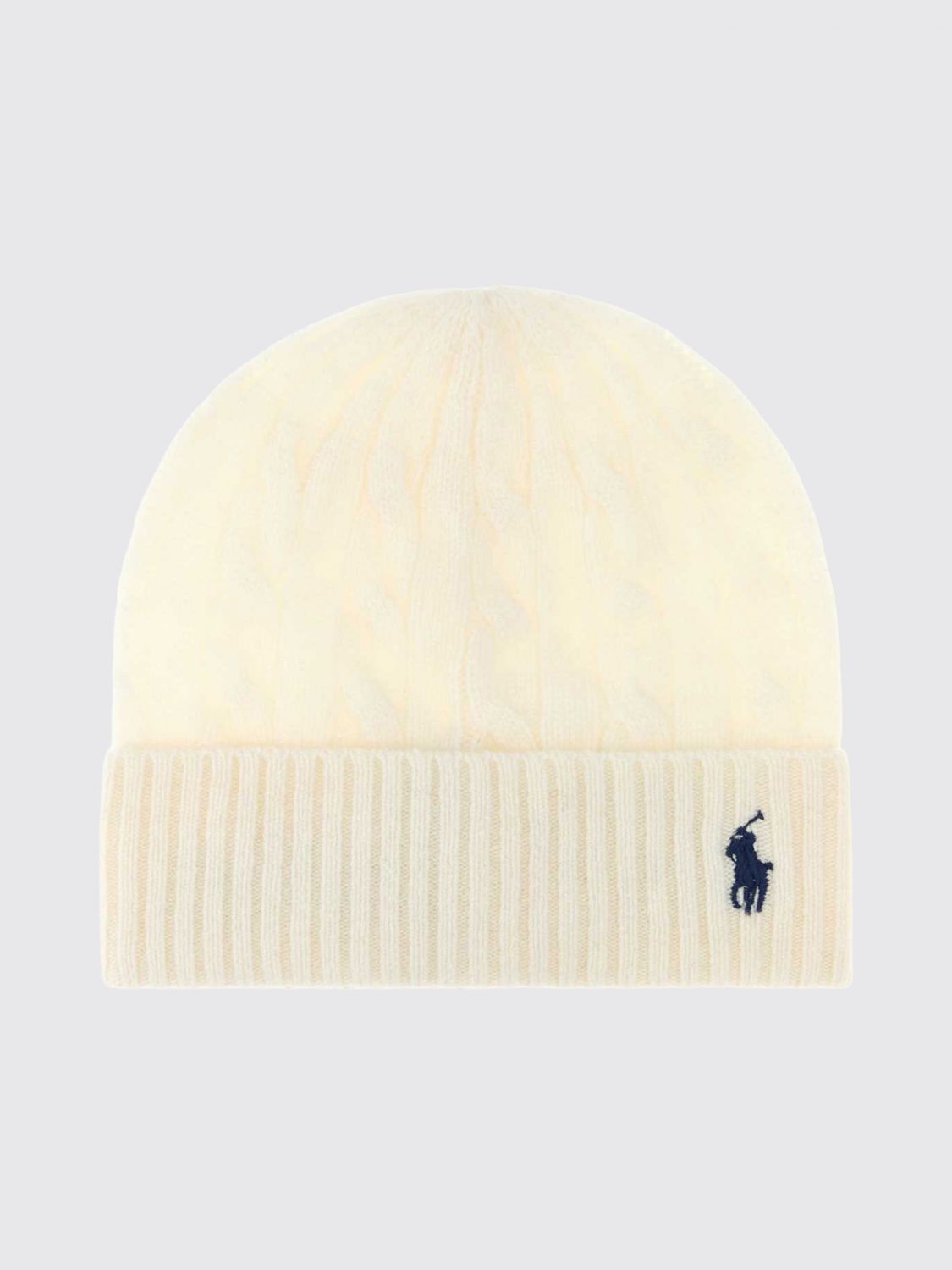 POLO RALPH LAUREN Wool and Cashmere Beanie with Embroidered Logo