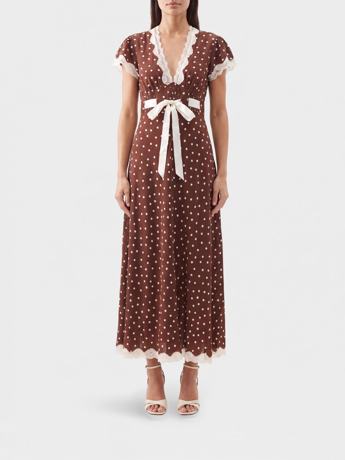 RIXO LONDON Dress Woman color Brown