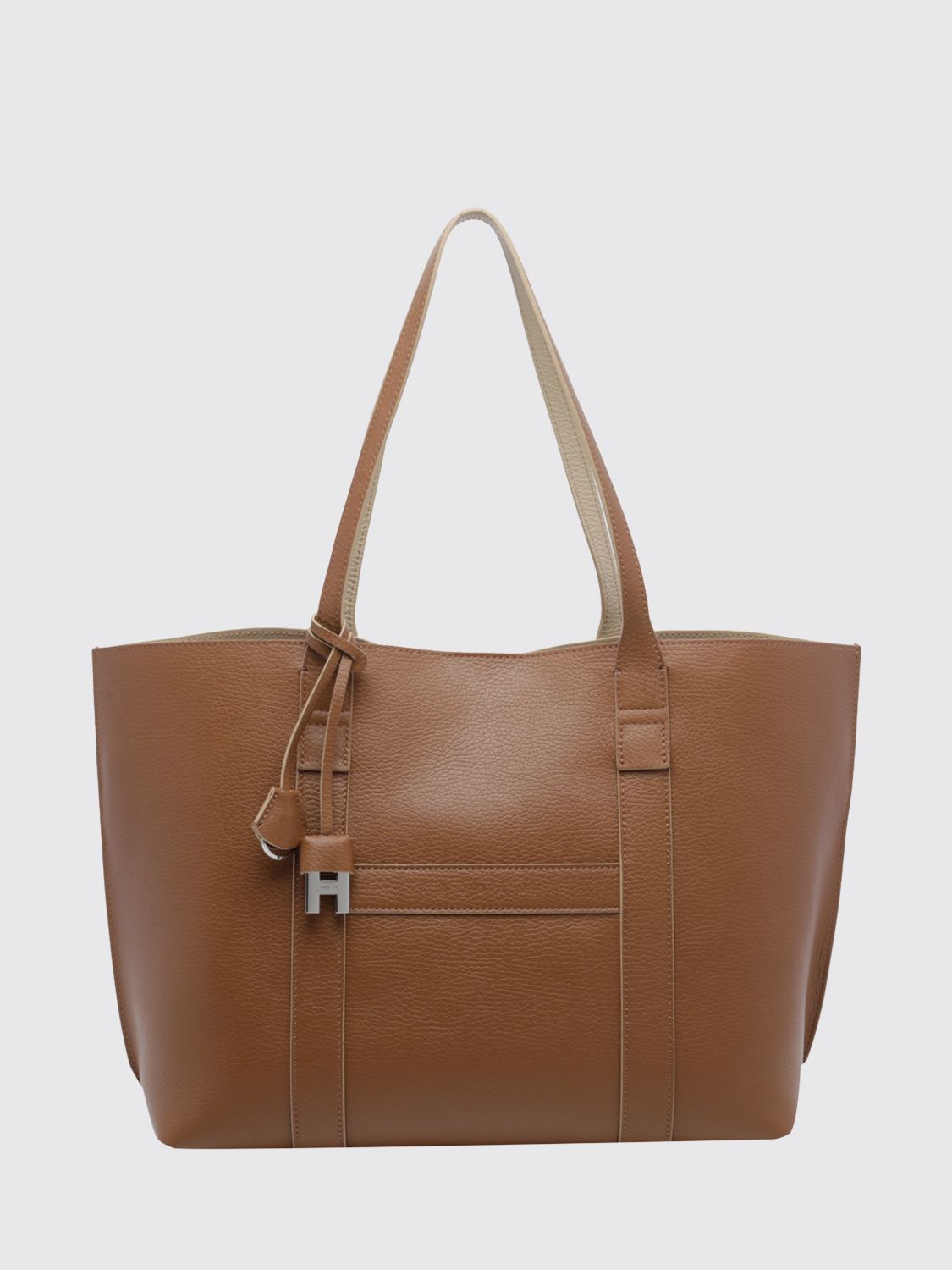 HOGAN Script Calf Leather Tote Bag with Internal Pouch HOGAN Script Calf Leather Tote Bag with Internal Pouch