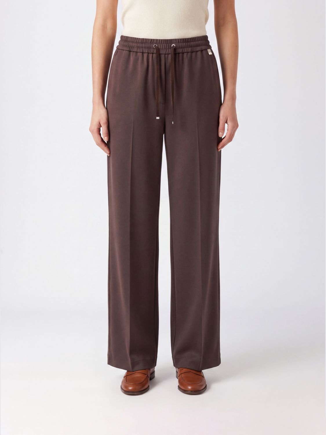 HERNO Straight-Leg Joggers in Viscose Blend with Drawstring Waist
