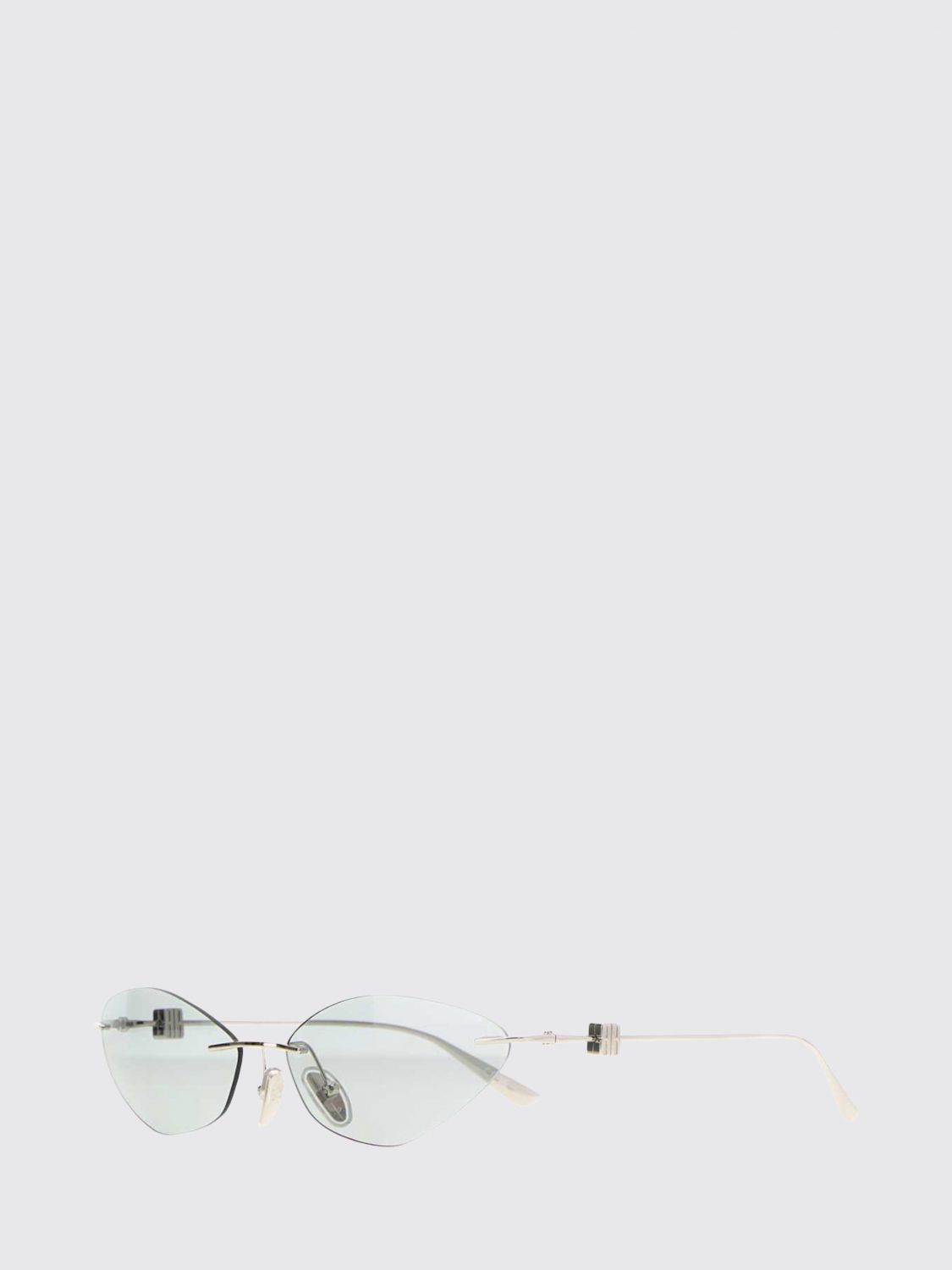 BALENCIAGA Cat-Eye Metal Sunglasses with Tinted Lenses