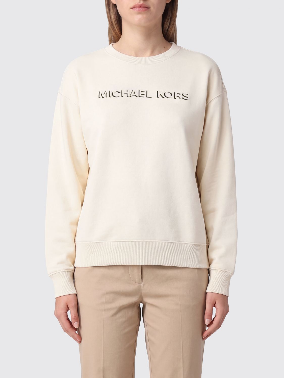 Michael Kors Felpa a girocollo in cotone con logo