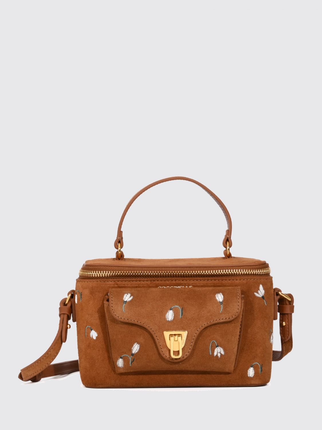 COCCINELLE Beat Generation Mini-Tasche aus Wildleder mit Stickerei