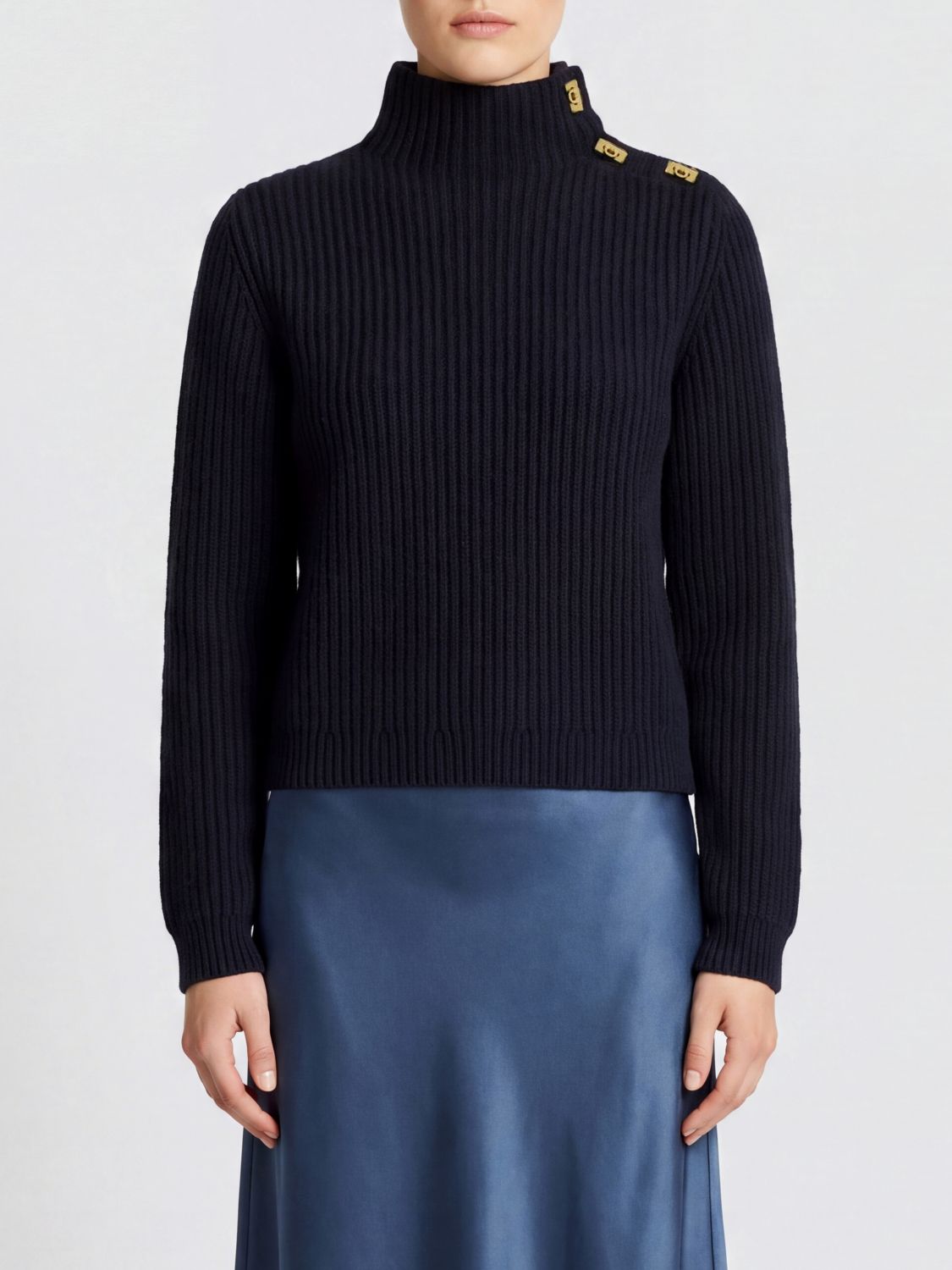 FERRAGAMO Jacket Woman color Navy