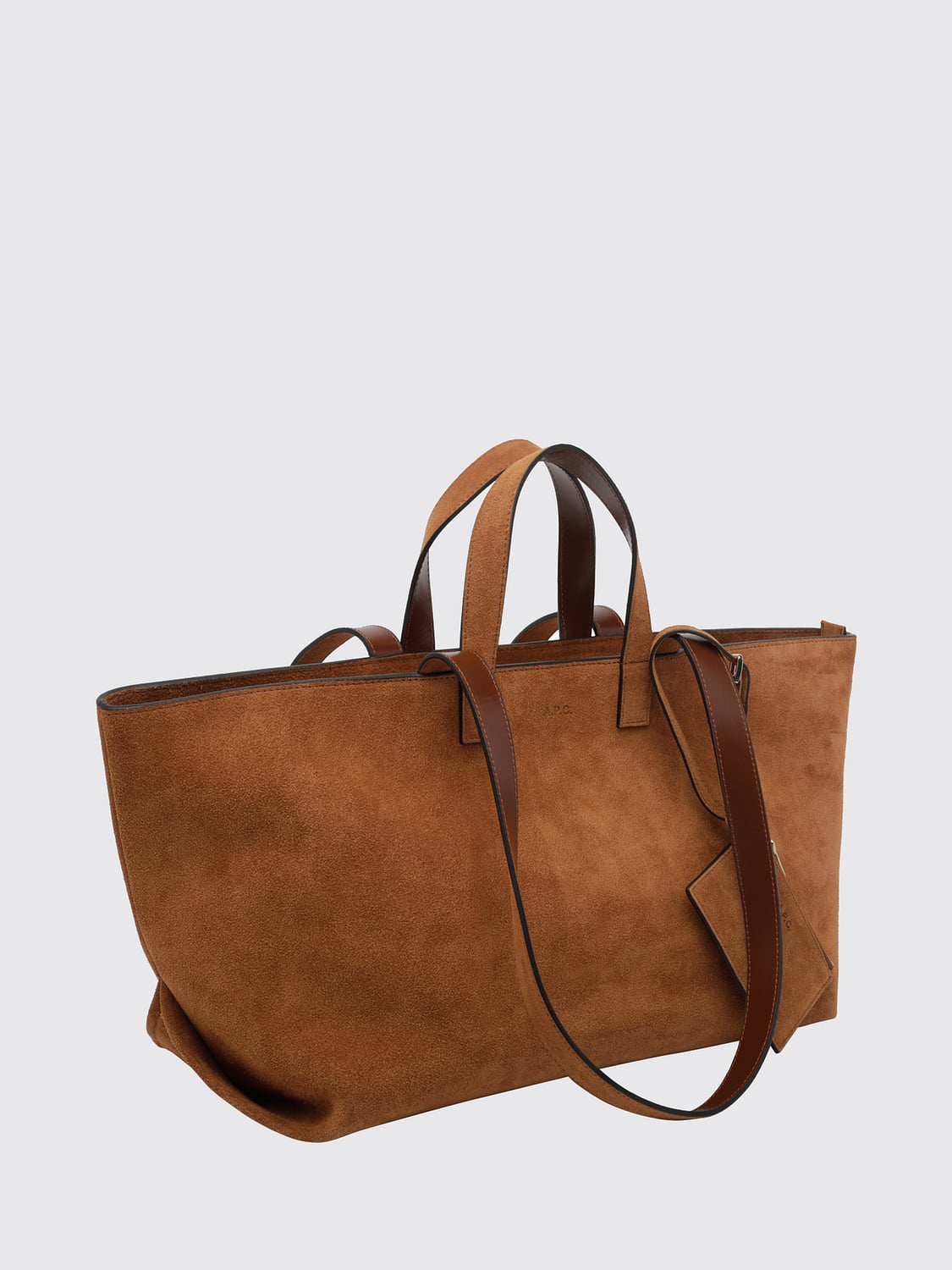 A.P.C. 르 드러머 대형 스웨이드 토트백