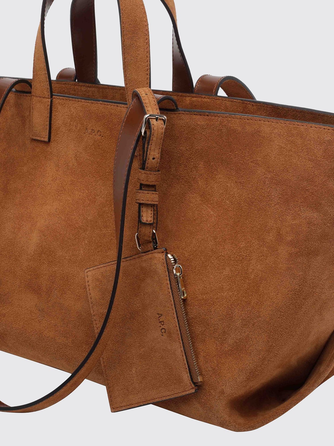 A.P.C. 르 드러머 대형 스웨이드 토트백