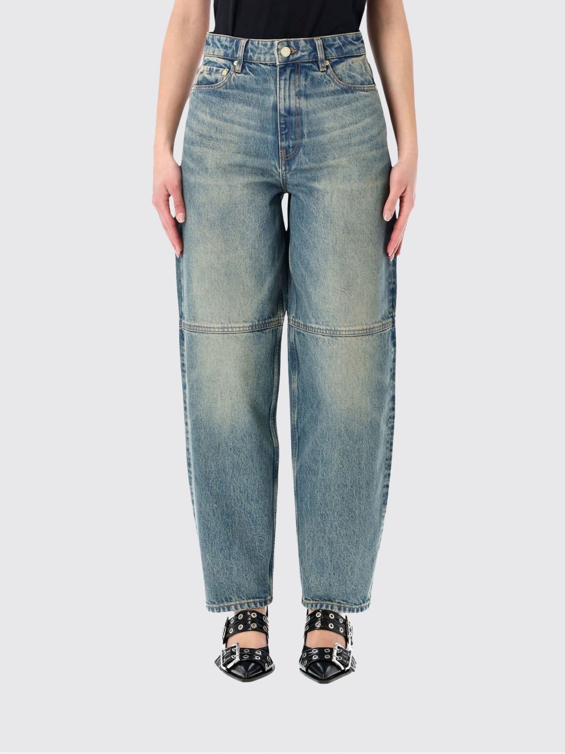 GANNI Jeans Woman color Blue