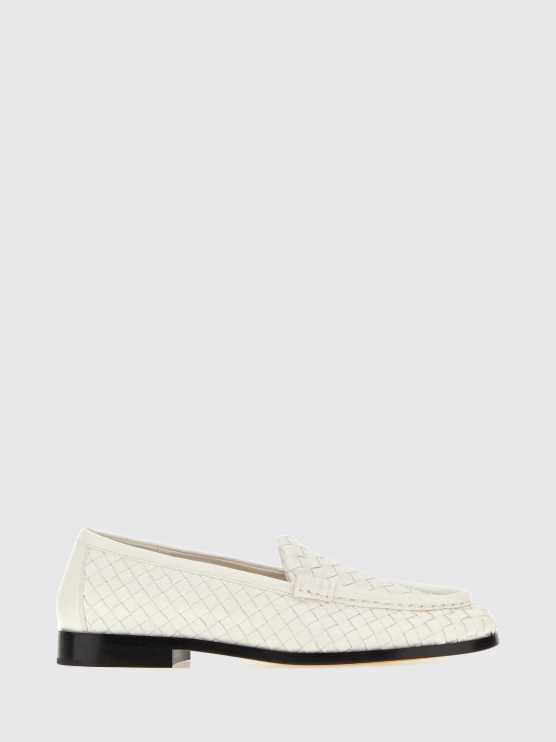 BOTTEGA VENETA Silenzio Intrecciato Lambskin Loafers
