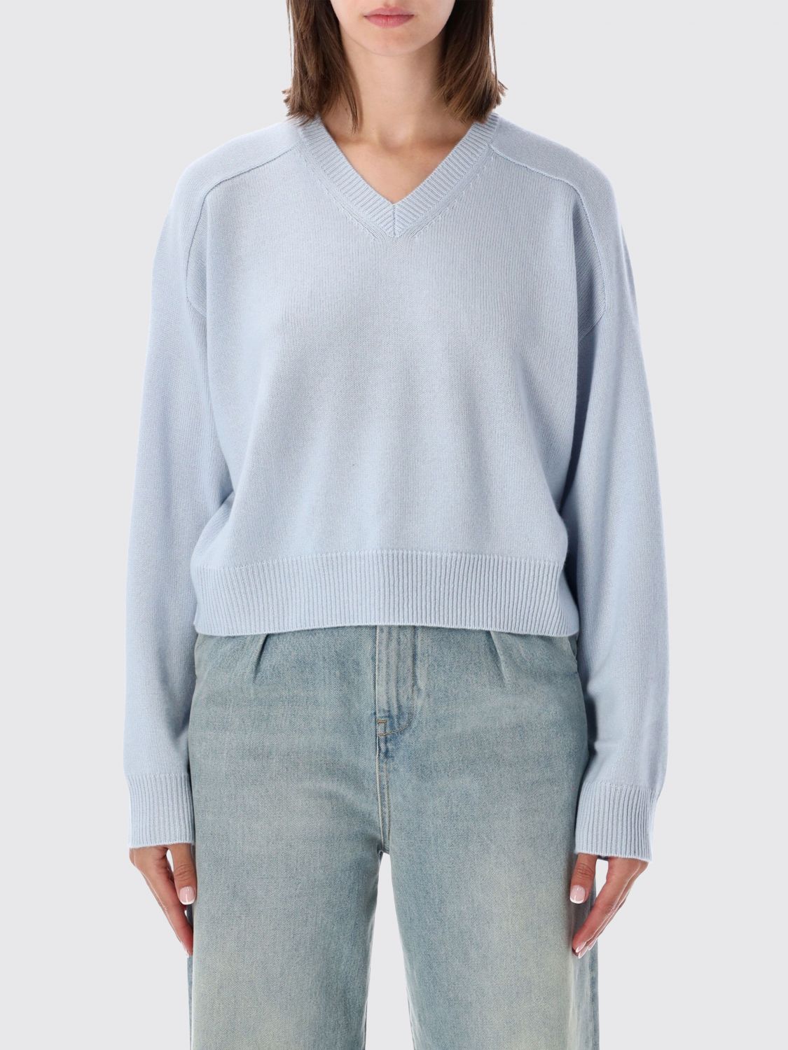 LOULOU DE SAISON Locker geschnittener Pullover von aus reinem Kaschmir mit V-Ausschnitt
