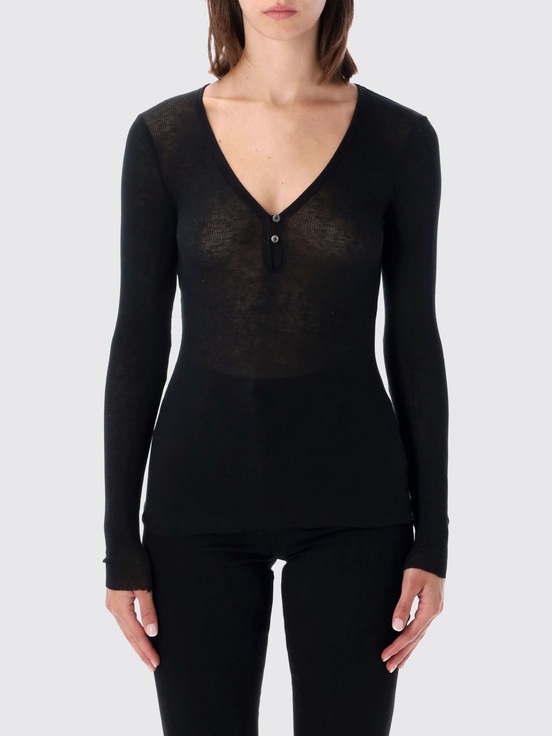 JAMES PERSE Slim-Fit Cardigan mit V-Ausschnitt aus Baumwolle und Kaschmir
