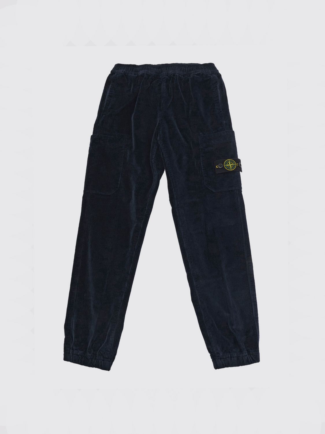 STONE ISLAND JUNIOR Slim Fit Cord-Cargohose für Jungen mit Kompass-Patch