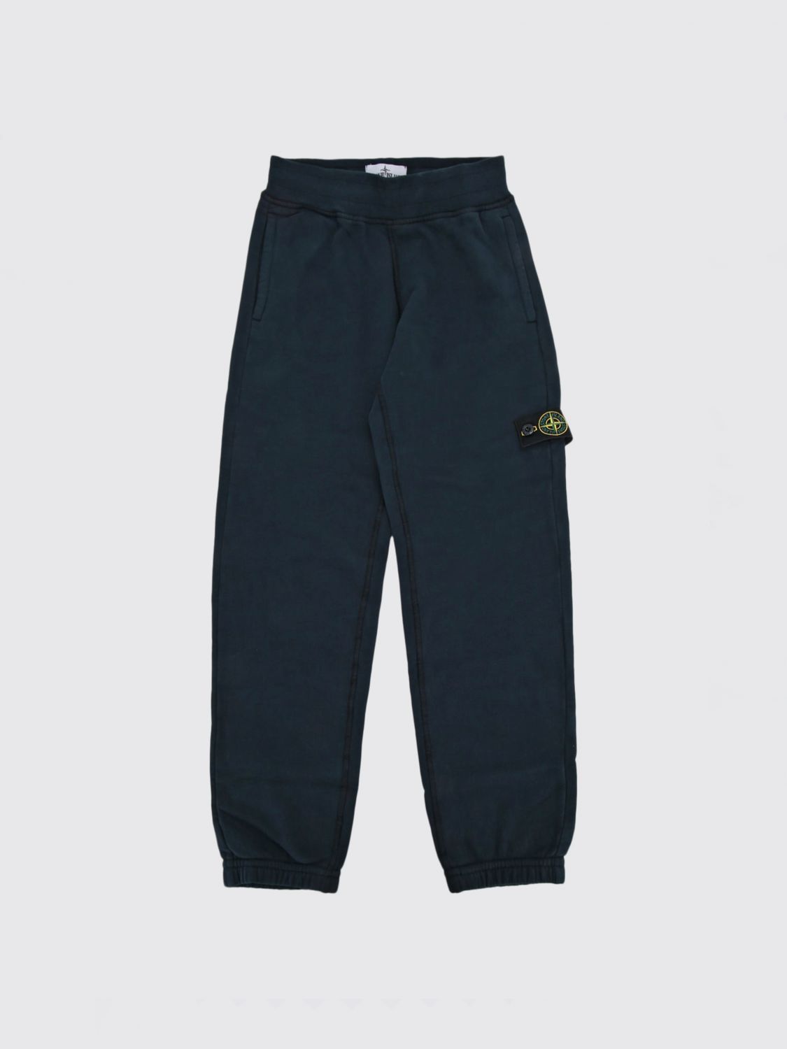 STONE ISLAND JUNIOR Slim Fit Jogginghose für Jungen aus Baumwolle mit Logo-Patch