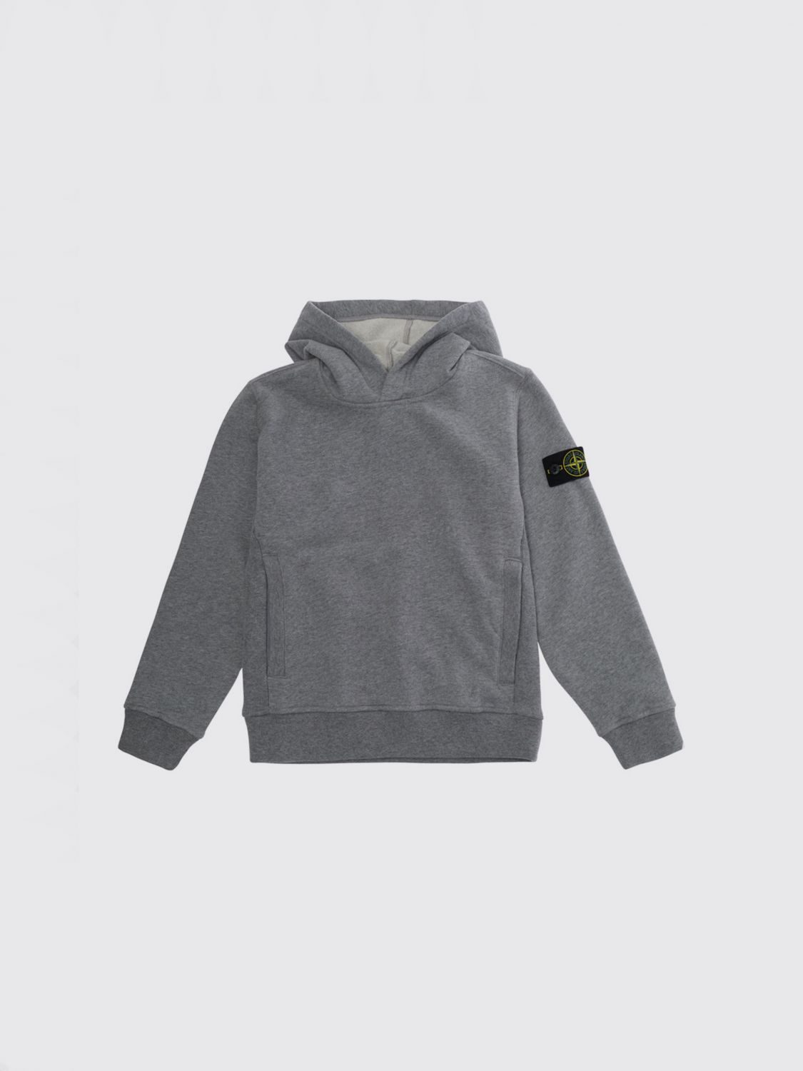 STONE ISLAND JUNIOR Baumwoll-Hoodie für Jungen mit Kompass-Logo