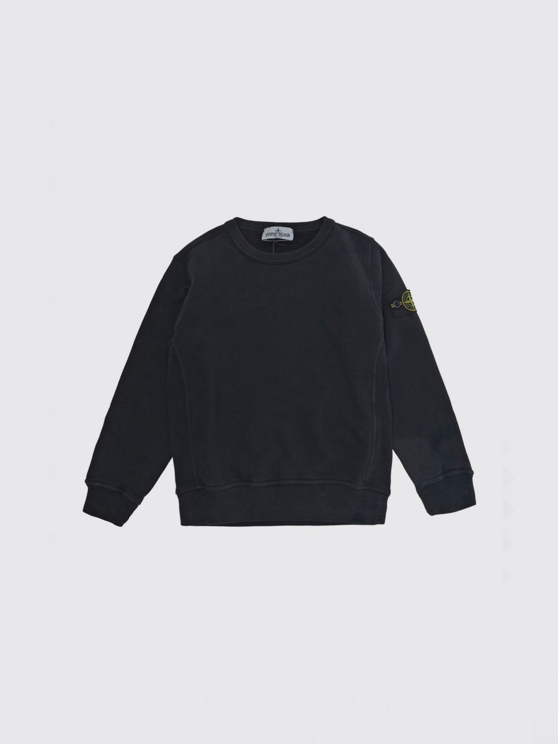 STONE ISLAND JUNIOR Crewneck-Sweatshirt für Jungen aus Baumwolle mit Kompass-Logo