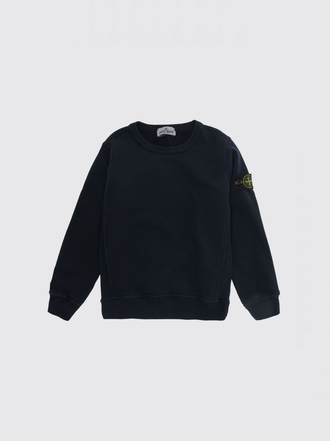 STONE ISLAND JUNIOR Crewneck-Sweatshirt für Jungen aus Baumwolle mit Kompass-Logo