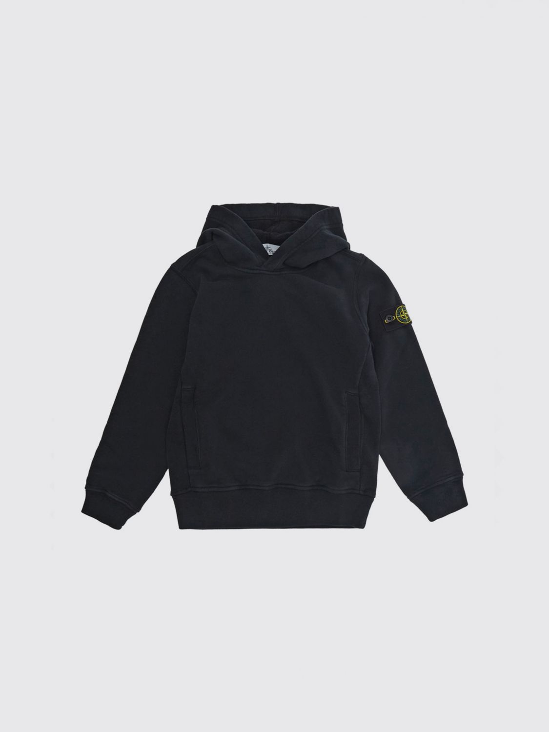 STONE ISLAND JUNIOR Baumwoll-Hoodie für Jungen mit Kompass-Logo
