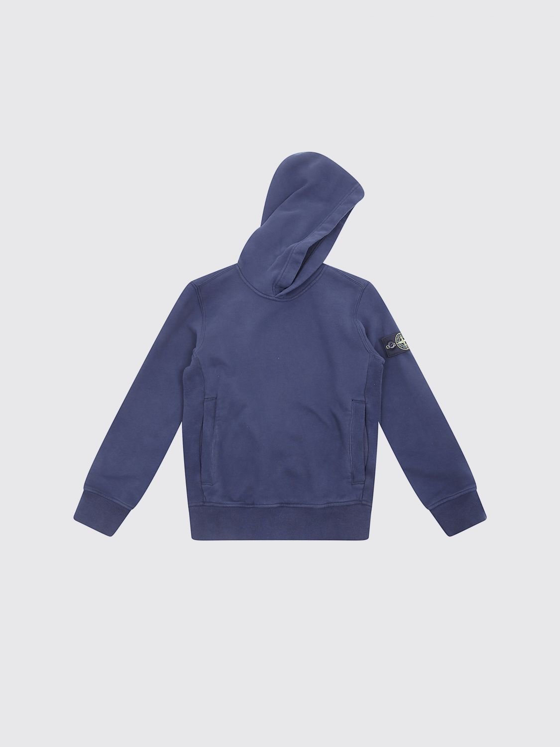 STONE ISLAND JUNIOR Baumwoll-Hoodie für Jungen mit Kompass-Logo