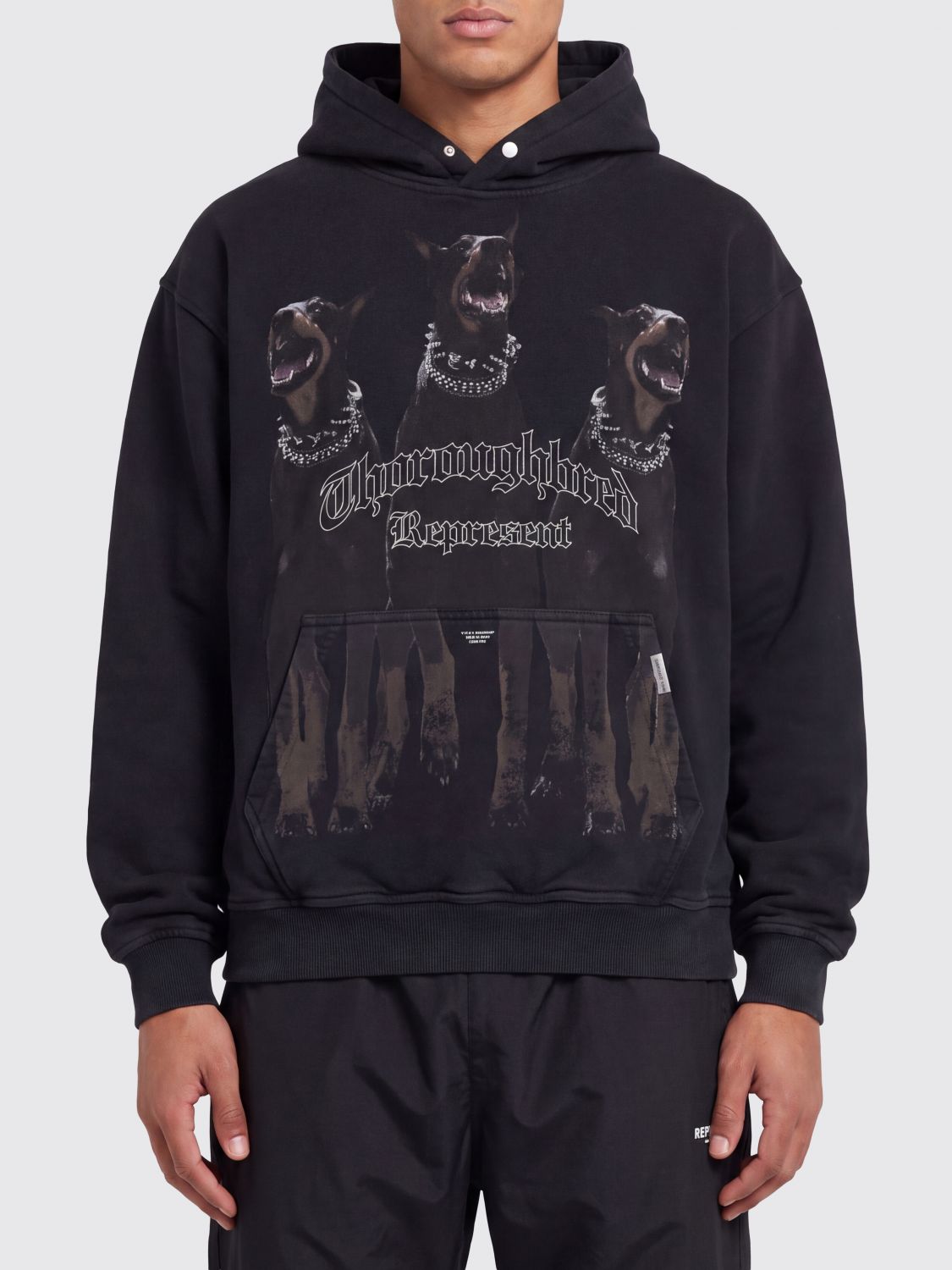 Represent Relaxed Fit Graphic Print Cotton Hoodie