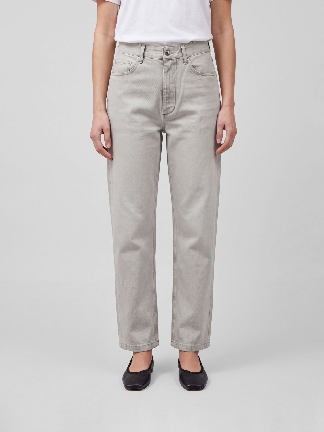 Studio Nicholson Barra High-Waisted Straight Leg Jeans in Cotton Denim